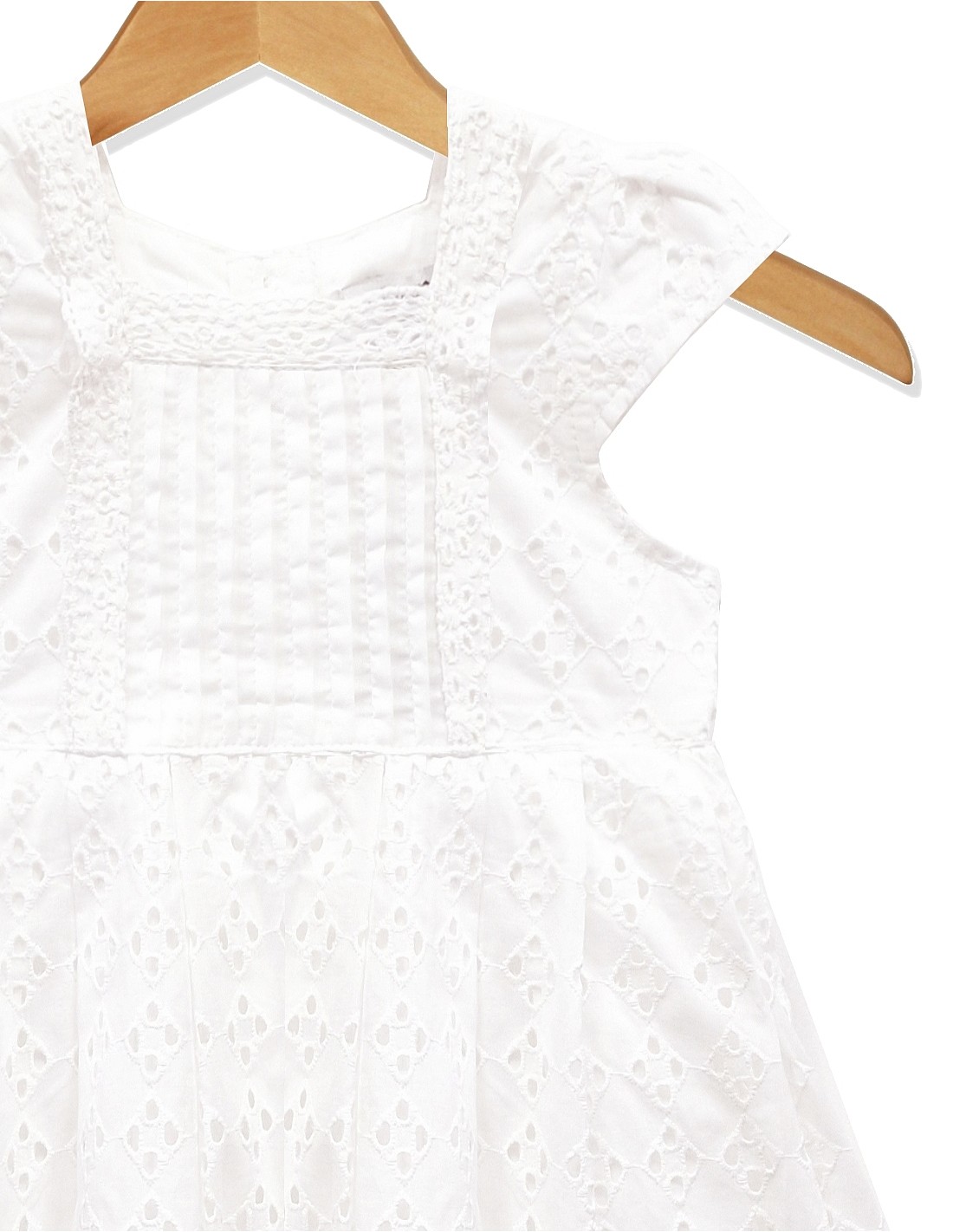 Toddlers White Eyelet Embroidery Sun Dress